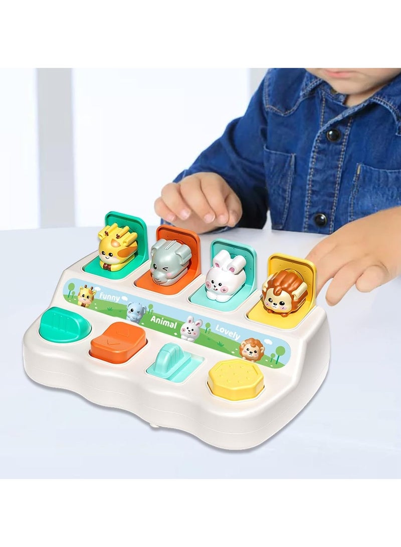 Interactive Pop Up Animal Toys for Toddlers, Baby Toys 12-18 Months, Montessori Cause and Effect Toys for 1-2 Years Old Early Learning,Developmental Educational Toy for Boys and Girls 12+ Month - Image 2
