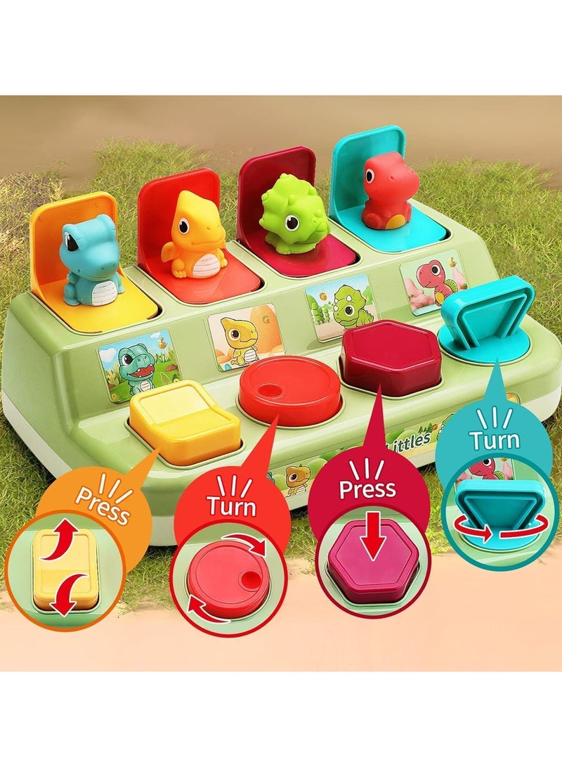 Interactive Pop Up Animal Toys for Toddlers, Baby Toys 12-18 Months, Montessori Cause and Effect Toys for 1-2 Years Old Early Learning,Developmental Educational Toy for Boys and Girls 12+ Month - Image 5