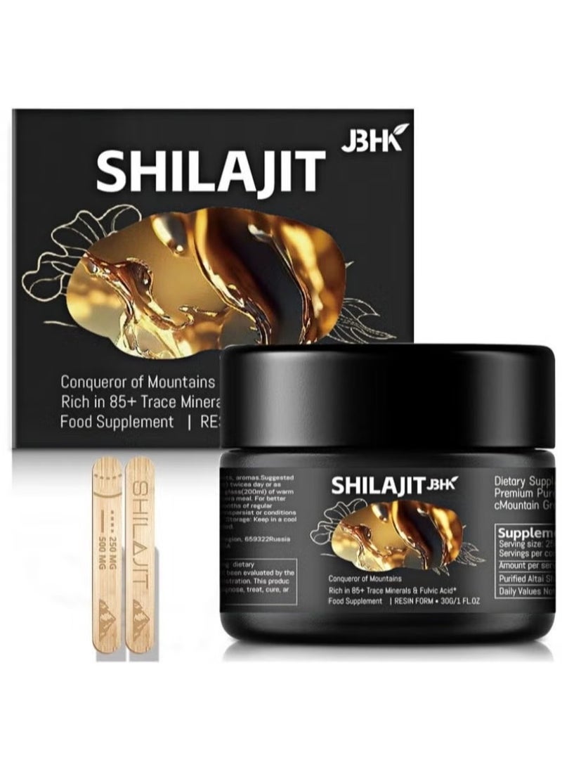 شيلاجيت آر إكس Pure Himalayan Shilajit Resin High Potency Gold Grade for Men u0026 Women| 75 Servings for Energy Boost u0026 Immune Support, 85+ Trace Minerals, 75%+ Fulvic Acid 250mg - Image 1