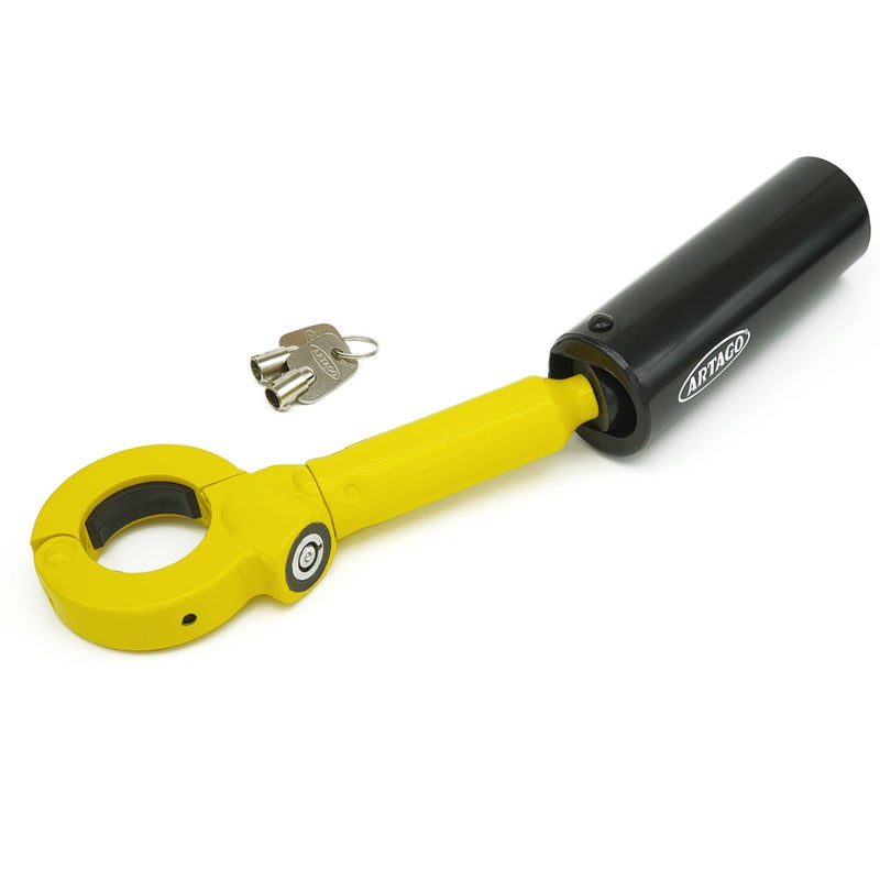 Artago 862A/B Car Handbrake Lock, More Adaptable Thread Adjustment, Security Lock with Anti-Drill Ball, Compact, Car Anti Theft Brake Gear Shift Knobs Handbrake Lock for Vehicle Car Truck Van, Camper - Image 1