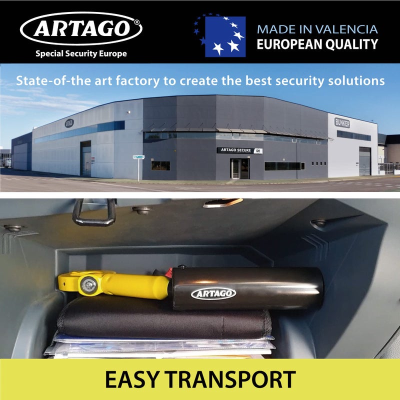 Artago 862A/B Car Handbrake Lock, More Adaptable Thread Adjustment, Security Lock with Anti-Drill Ball, Compact, Car Anti Theft Brake Gear Shift Knobs Handbrake Lock for Vehicle Car Truck Van, Camper - Image 4