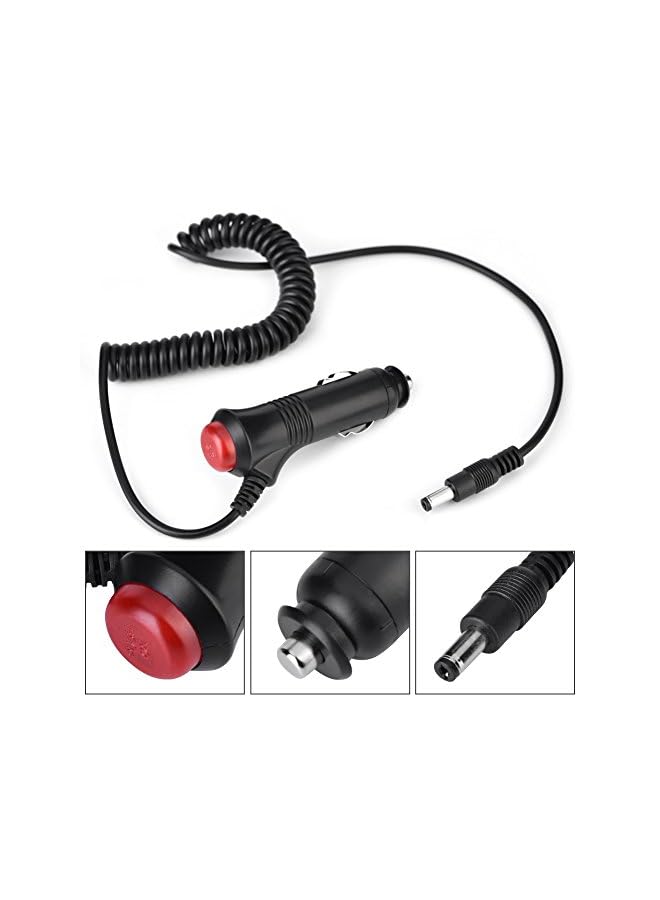 PROMASS Lighter Cable, 2M 12V Car Cigarette Lighter Power Supply to 5.5 x 2.5mm DC Male Plug Spring Adapter Cable  - Image 3