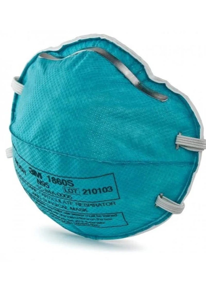 3M 3M™ 1860S N95 Particulate Teal Respirator & Surgical Mask Small 20/Box  - Image 3