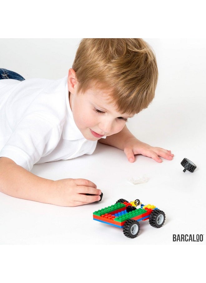 Barcaloo - 400 Piece Wheels And Axles Sets Lego Compatible Building Bricks Car Parts And Pieces Kit Car Building Set With Wheels Axles & Windshields And Bonus Bricks - Image 1