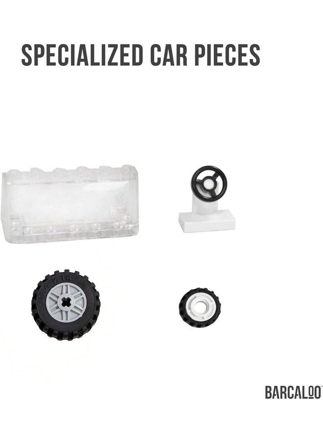 Barcaloo - 400 Piece Wheels And Axles Sets Lego Compatible Building Bricks Car Parts And Pieces Kit Car Building Set With Wheels Axles & Windshields And Bonus Bricks - Image 1