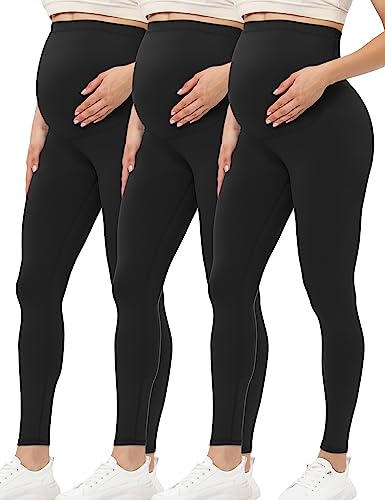 Buttergene Women's Maternity Leggings over the Belly Maternity Yoga Pants Workout Pregnancy Leggings - Image 1