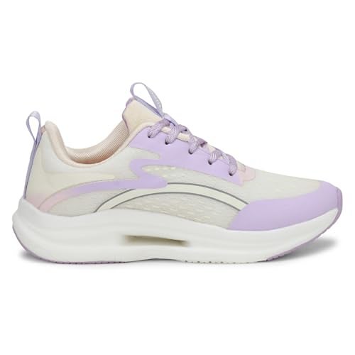 Aqualite Premium JASMINE-101 Trending Sports Running Shoes with Comfort Insole & Slip-Resistance Lace-Up Shoes for Women White/Purple - Image 5