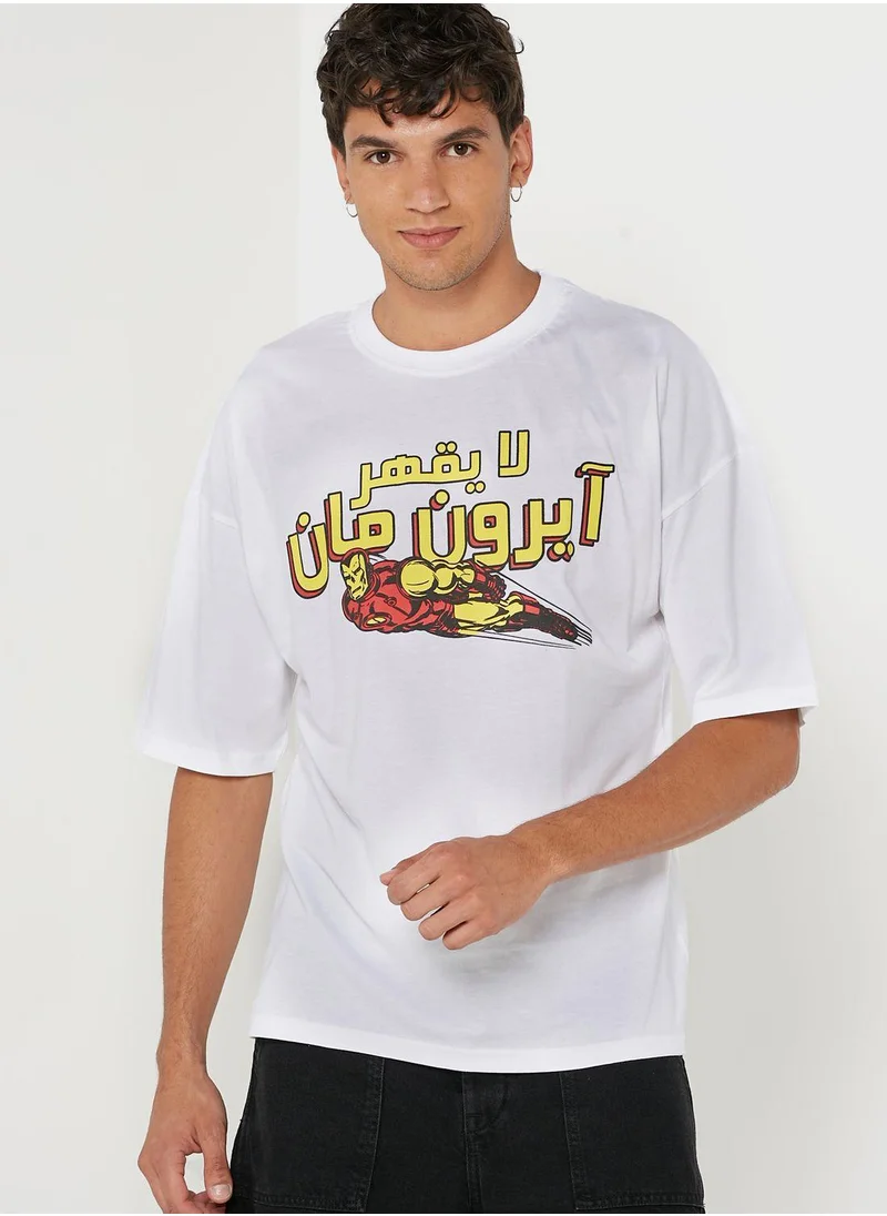 Urban Haul Iron Man Oversized Crew Neck T-Shirt