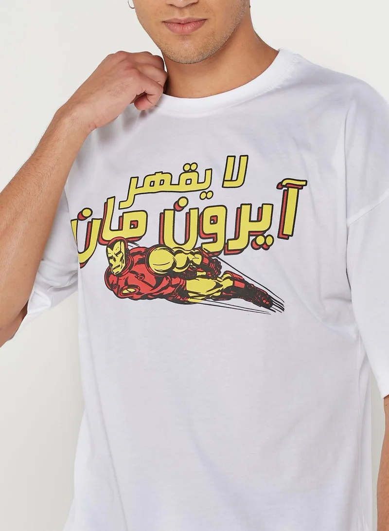 Urban Haul Iron Man Oversized Crew Neck T-Shirt