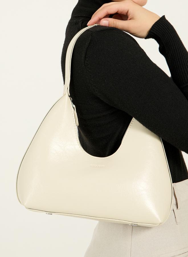 Styli Solid Shoulder Bag with Zip Closure - Image 3