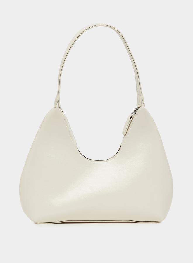 Styli Solid Shoulder Bag with Zip Closure - Image 5