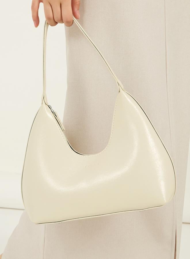 Styli Solid Shoulder Bag with Zip Closure - Image 4