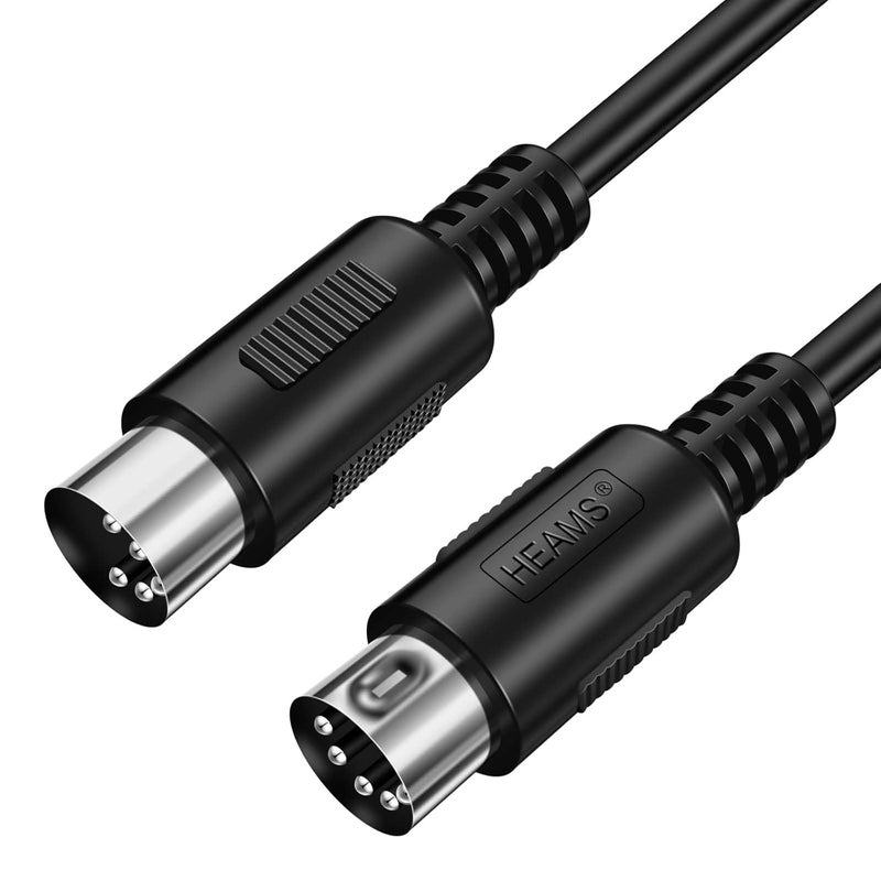 Heams 3 Pack Premium 6FT MIDI Cable, Stable & Fast Transmission and Long-Lasting MIDI Cables, Male to Male 5-Pin MIDI Cable for MIDI Keyboard, Electronic Piano, Electronic Drum - Image 2