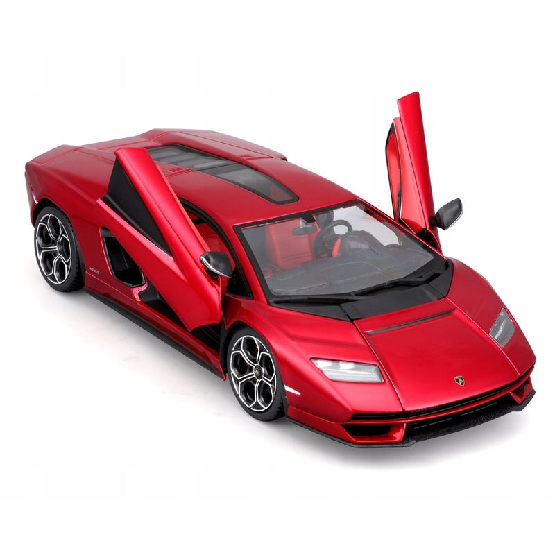 بوراجو سيارة لامبورجيني كاونتاش 1/24 - احمر - 18-21102 - Image 4