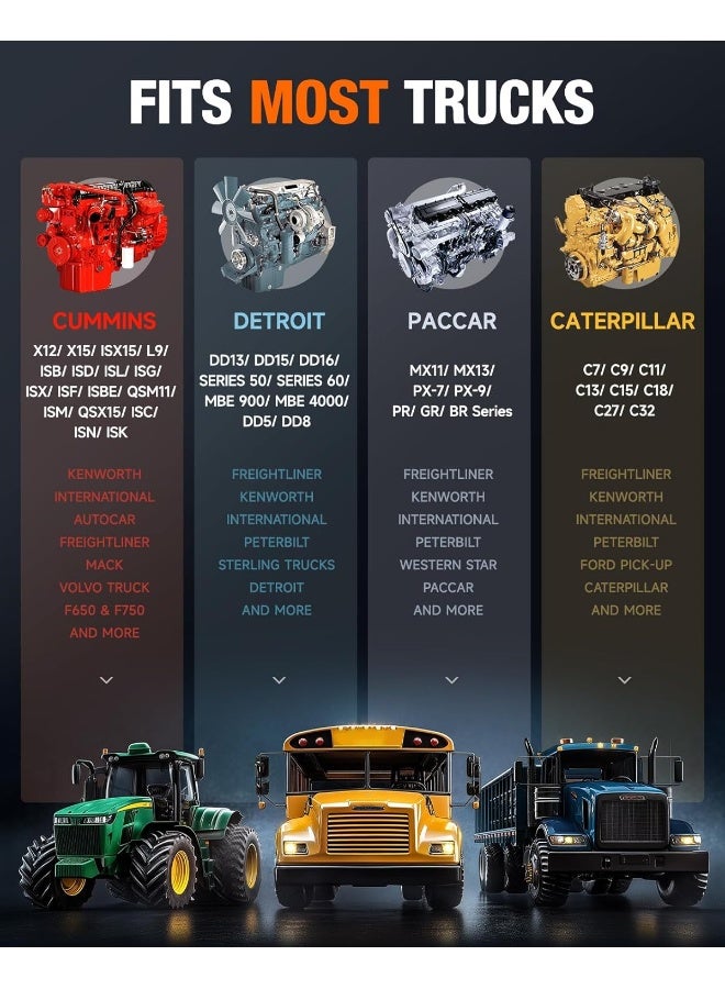 ANCEL HD3400 Plus Heavy Duty Truck Scanner Diesel Scan Tool - Image 5