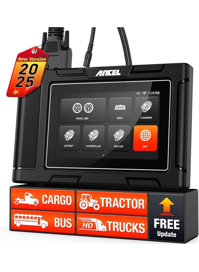 ANCEL HD3400 Plus Heavy Duty Truck Scanner Diesel Scan Tool - Image 1