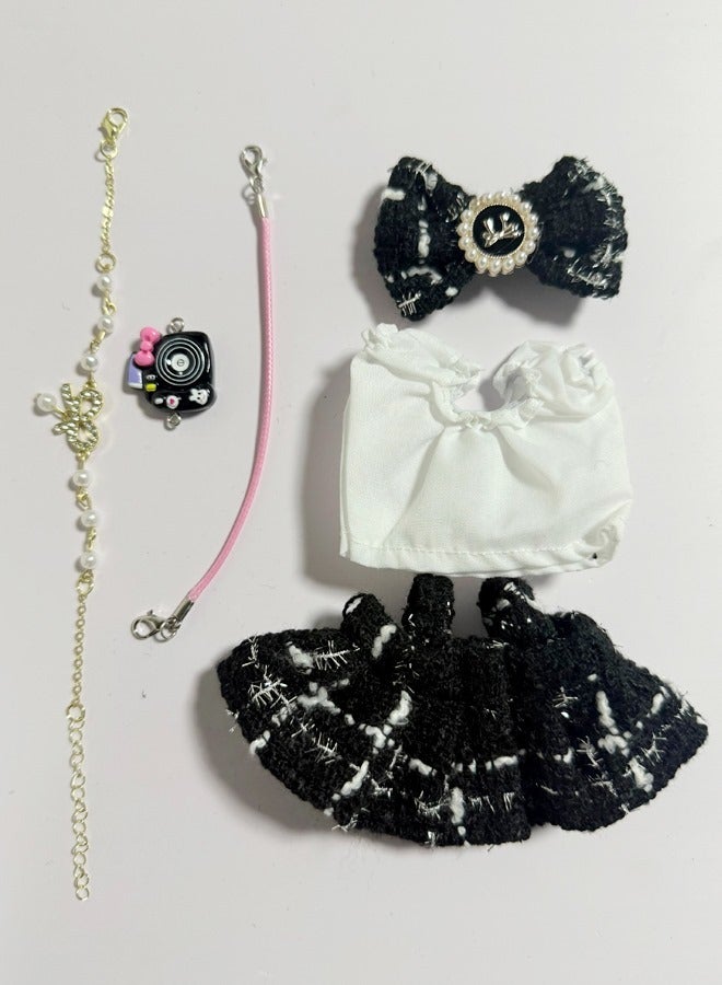 5-Pieces Labubu Multicolor Dolls Clothes Accessories Casual Style Outfit for Pretend Play Doll Clothing Set and Exquisite Accessories Bundle for Kids Play  - Image 2