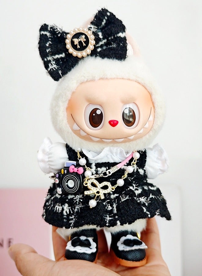 5-Pieces Labubu Multicolor Dolls Clothes Accessories Casual Style Outfit for Pretend Play Doll Clothing Set and Exquisite Accessories Bundle for Kids Play  - Image 3