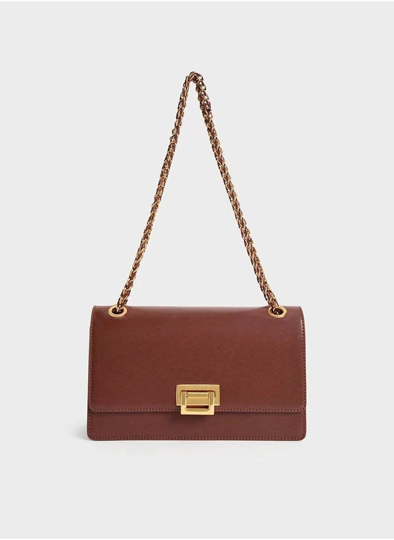 Charles & Keith Charles & Keith Chain Small Square Bag Shoulder Bag Crossbody Bag  - Image 1