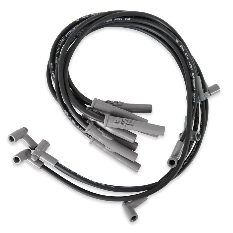 MSD 31363 Super Conductor Spark Plug Wire Set Black