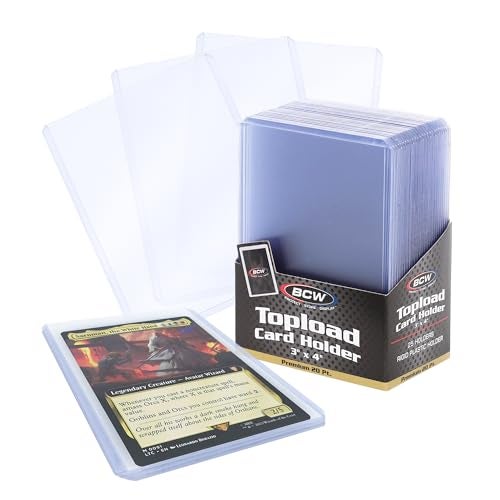 BCW 3x4 Topload Card Holder - Premium 20PT Thickness | 25 Pack | Quality Rigid PVC Protector for Standard Size Trading Cards | Card Holders for Sports Cards, MTG, Pokemon, and More - Image 1
