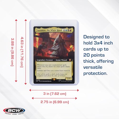 BCW 3x4 Topload Card Holder - Premium 20PT Thickness | 25 Pack | Quality Rigid PVC Protector for Standard Size Trading Cards | Card Holders for Sports Cards, MTG, Pokemon, and More - Image 3