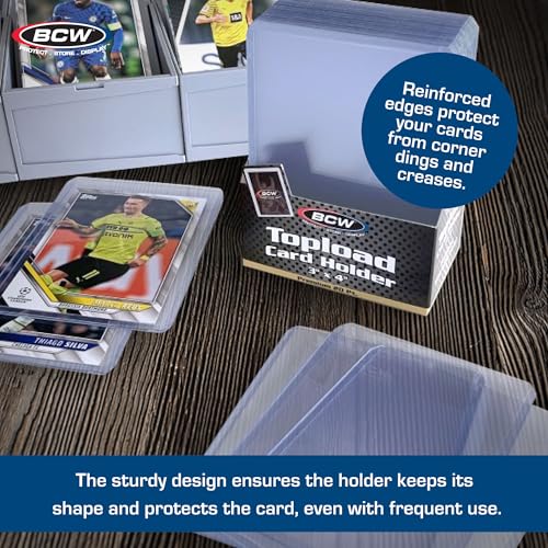 BCW 3x4 Topload Card Holder - Premium 20PT Thickness | 25 Pack | Quality Rigid PVC Protector for Standard Size Trading Cards | Card Holders for Sports Cards, MTG, Pokemon, and More - Image 5