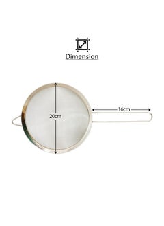 BLACKSTONE Minex Mesh Strainer Tea Strainers for Loose Tea, Coffee Strainer, Food Strainer, Juice Strainer 20cm  - Image 2