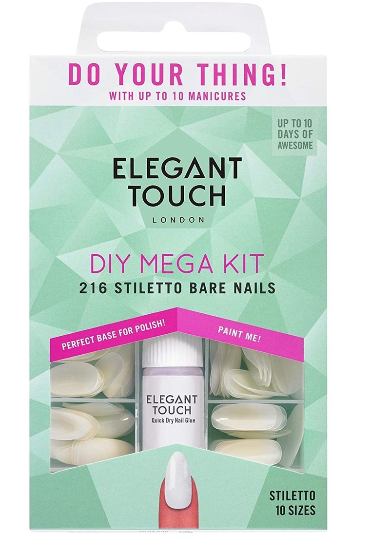 Stylish color nails easy to apply with glue
