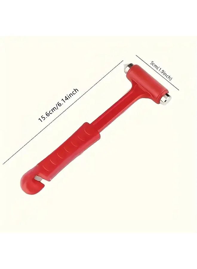 Red Car Safety Hammer Metal Window Breaker Emergency Escape Tool 1pc - Image 4