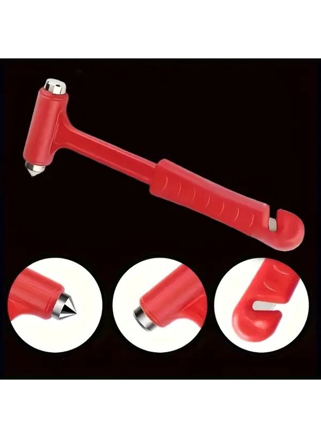 Red Car Safety Hammer Metal Window Breaker Emergency Escape Tool 1pc - Image 5