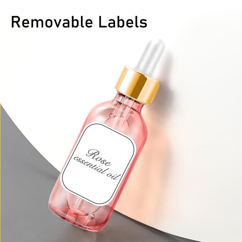 Bumobum Glass Bottle with Dropper, 4 oz Pink Tincture Bottle for Essential Oils with Labels and Funnels, 2 Pack Eye Dropper Bottles with Golden Top (Unbreakable Plastic Eye Dropper with Measurements) - Image 2