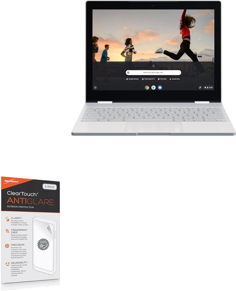 BoxWave Screen Protector Compatible with Google Pixelbook - ClearTouch Anti-Glare (2-Pack), Anti-Fingerprint Matte Film Skin - Image 1