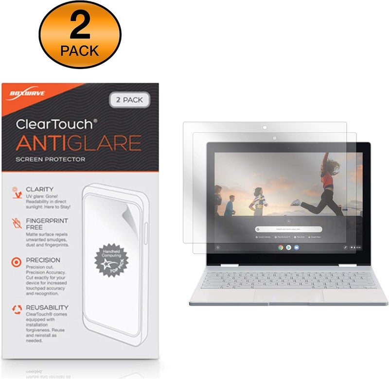 BoxWave Screen Protector Compatible with Google Pixelbook - ClearTouch Anti-Glare (2-Pack), Anti-Fingerprint Matte Film Skin - Image 2