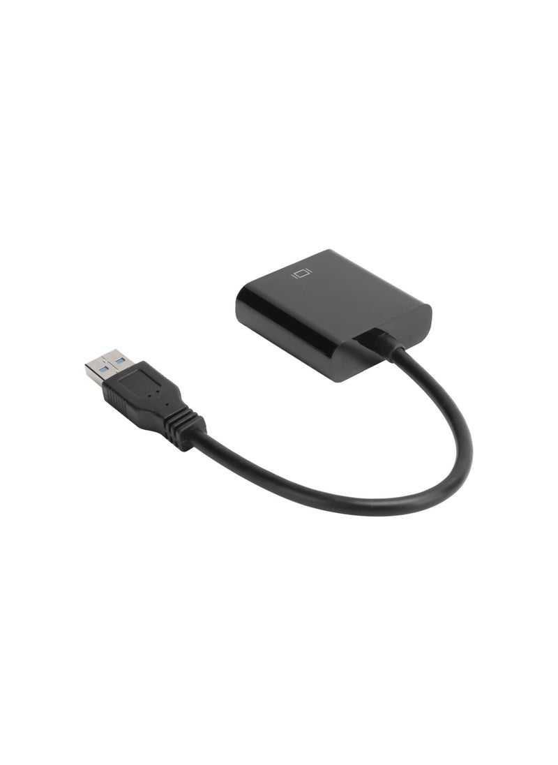 Generic - USB to VGA Adapter, 1920x1080 Output, 5.0Gbps Super Speed Supports, USB 2.0 3.0 to VGA Audio Video Converter, Plug and Play for Windows 7/8/10 - Image 1