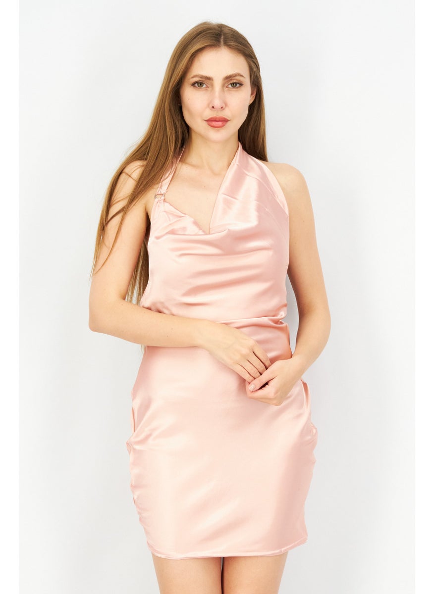 Women Halter Neck Plain Partywear Mini Dress, Pink - pzsku/Z5D24F361B762F53A4FCCZ/45/_/1726109018/51379b6e-262e-43b3-8f17-02957825e561