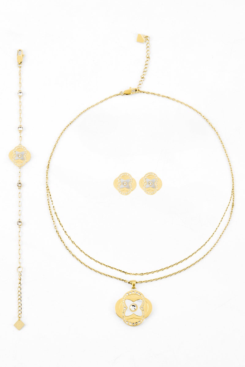 CERRUTI 1881 Women  3 Pairs Of Stainless Steel Jewelry Set, Gold  - Image 1