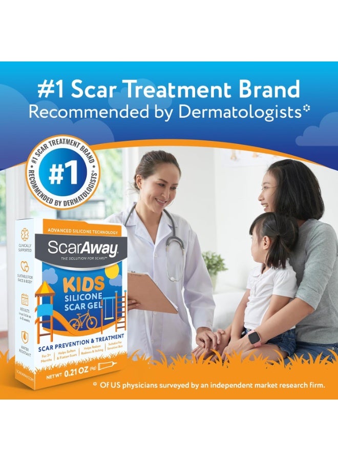 ScarAway Kids Silicone Scar Gel, 100% Medical-Grade, Helps Improve Size, Color & Texture of Hypertrophic & Keloid Scars on Face & Body from Injury, Burns & Surgery, Water Resistant, Clear, 6g - Image 4