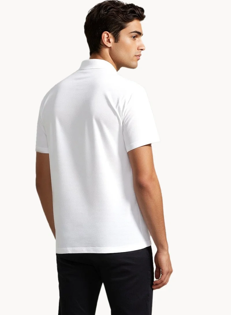 نوتيكا تيشيرت بولو قطن بريميوم بشعار مطبوع بقصة عادية