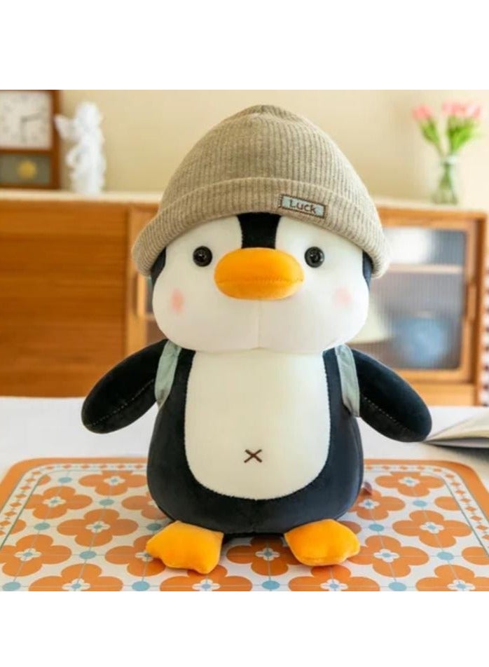 Magnolia Cartoon Penguin Backpack Stuffed Toy for Kids, Lovely Plush Toys, Boys and Girls, Birthday and Valentine's Day Gift 30cm Size  - Image 1