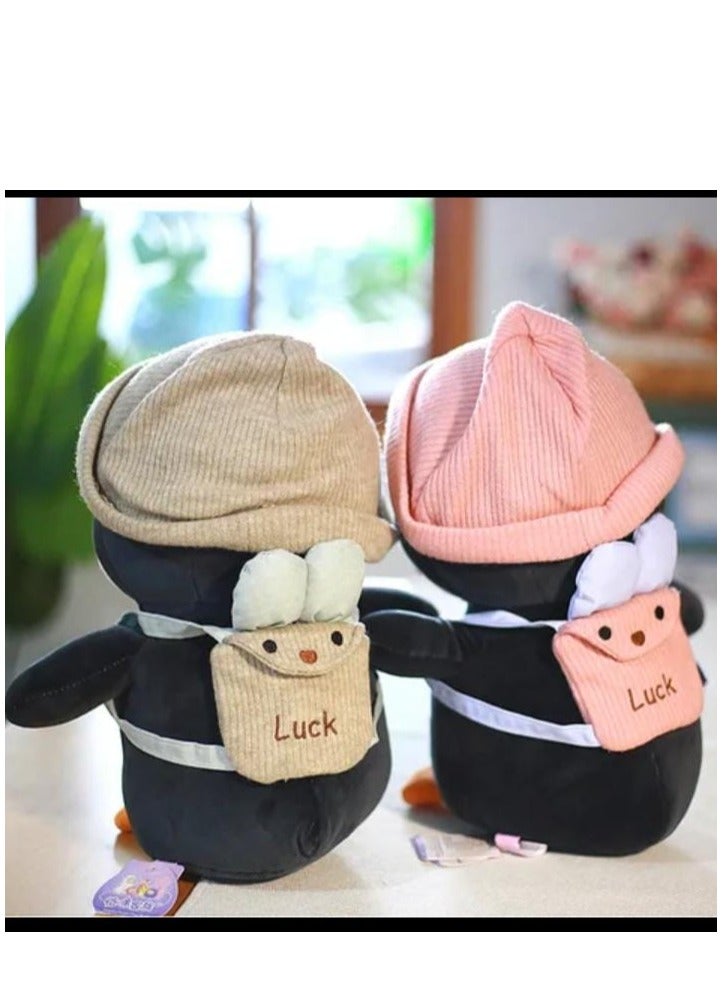 Magnolia Cartoon Penguin Backpack Stuffed Toy for Kids, Lovely Plush Toys, Boys and Girls, Birthday and Valentine's Day Gift 30cm Size  - Image 2