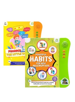 Kiddale Interactive Children's Sound Books Pack of 2 Phonics & Habits Ideal Gift for 3+ Smart Activity Books  - Image 2