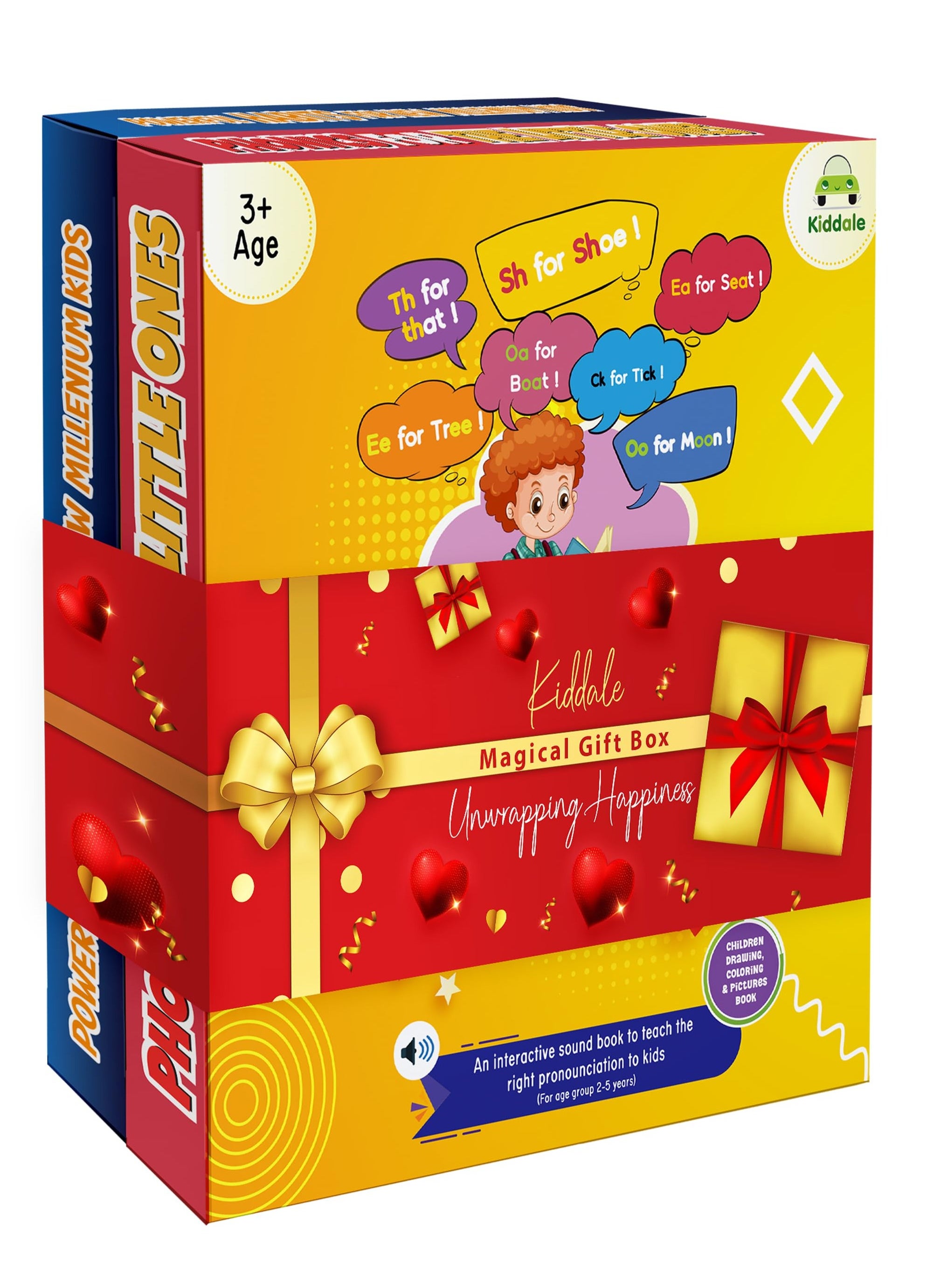 Kiddale Interactive Children's Sound Books Pack of 2 Phonics & Habits Ideal Gift for 3+ Smart Activity Books 