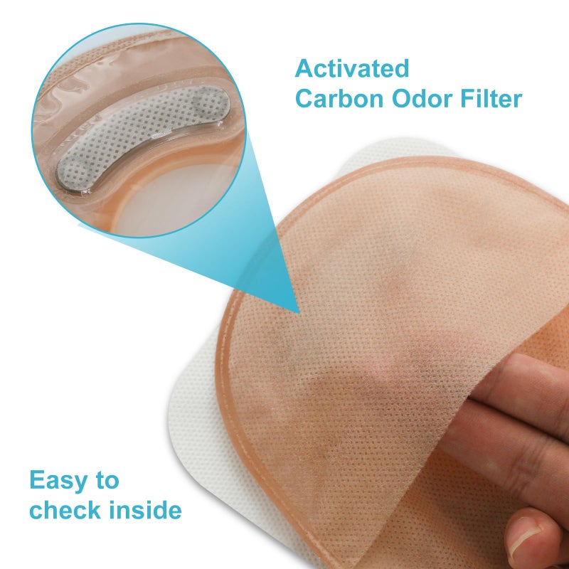 KONWEDA 21PCS Ostomy Bags,Colostomy Supplies,Two Piece Drainable Ostomy Pouch for Ileostomy Stoma Care, Cut-to-Fit (15pcs Bags+6pcs Barrier) - Image 5