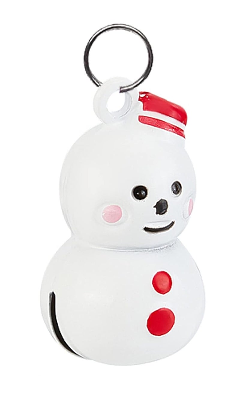 Pups&Pets Dog And Cat Bell Cartoon Character included Ring, Collar Bell Cartoon Design For Cat And Dog (Snowman) - Image 1