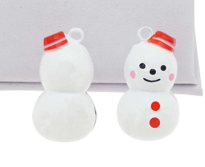 Pups&Pets Dog And Cat Bell Cartoon Character included Ring, Collar Bell Cartoon Design For Cat And Dog (Snowman) - Image 2