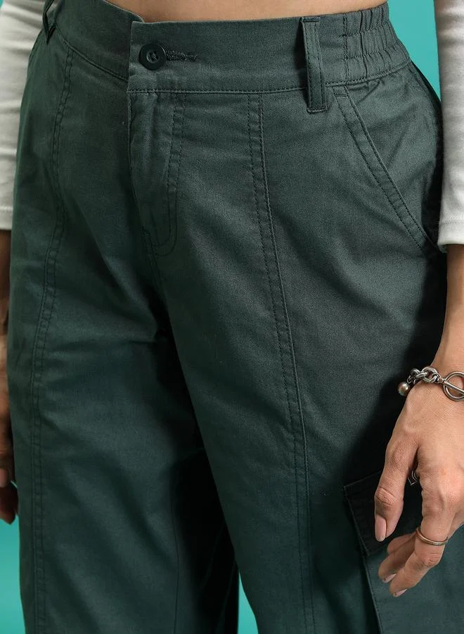 Tokyo Talkies Tokyo Talkies High Rise Flared Cargo Pants