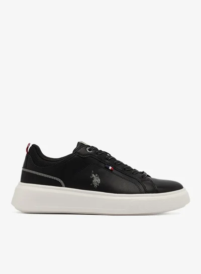 U.S. Polo Assn. Men's Black Low-Top Sneakers - Designed for Style Shoes