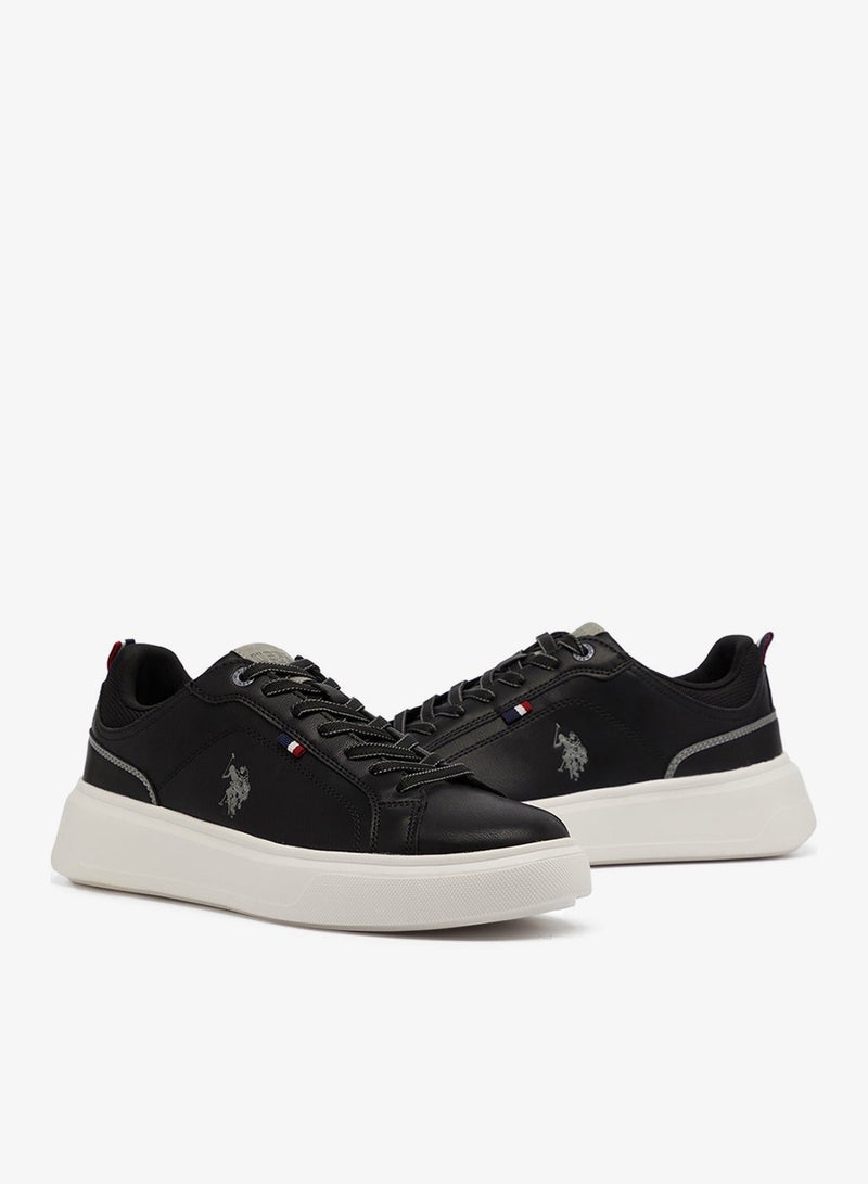 U.S. Polo Assn. Men's Black Low-Top Sneakers - Designed for Style Shoes - Image 3