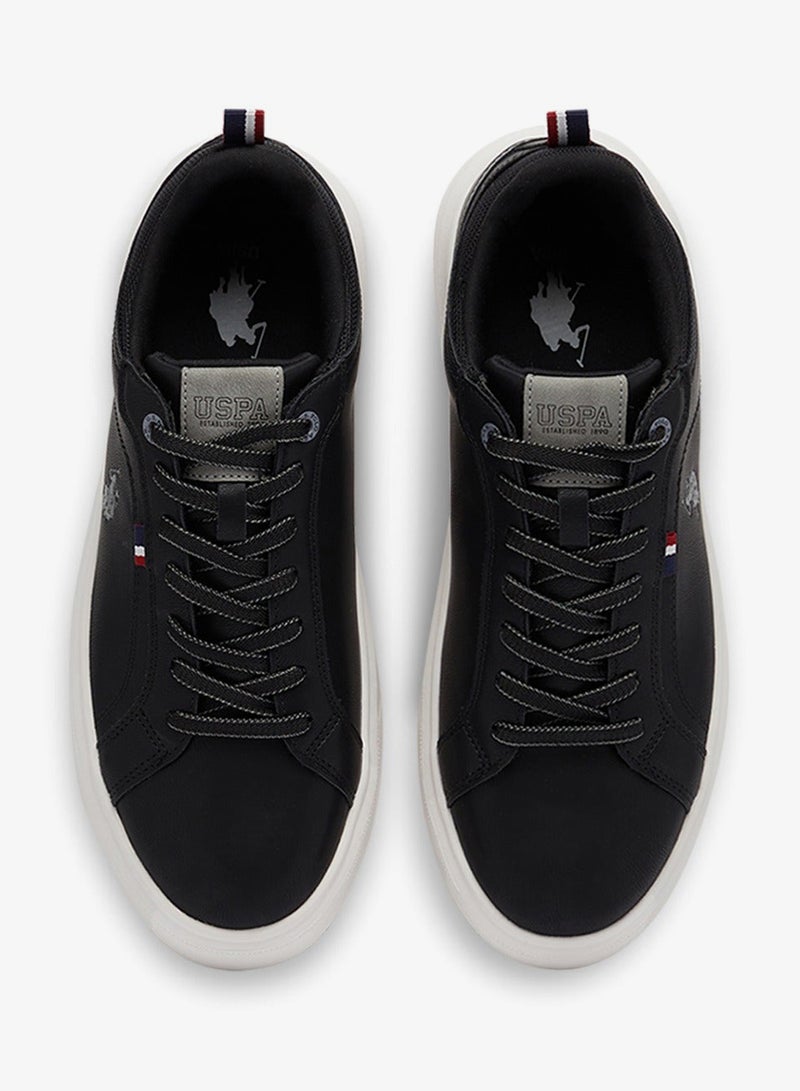 U.S. Polo Assn. Men's Black Low-Top Sneakers - Designed for Style Shoes - Image 4
